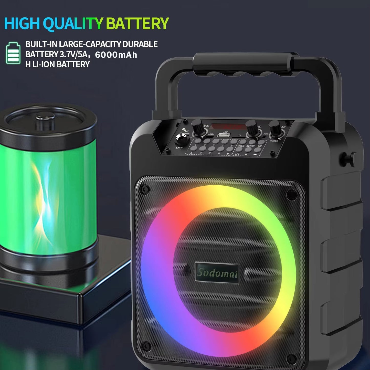 Sing Like a Star: The Portable Karaoke Machine That Comes with 2 Microphones for Your Shower Concerts and RGB Lights to Distract Your Neighbors!