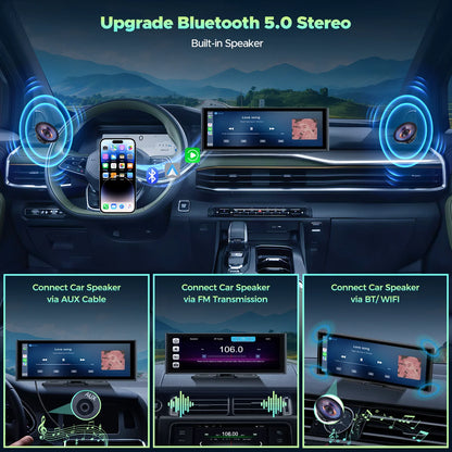 The Ultimate Dashboard Diva: 9.26'' Portable 4K Screen that Does Everything Except Drive for You!