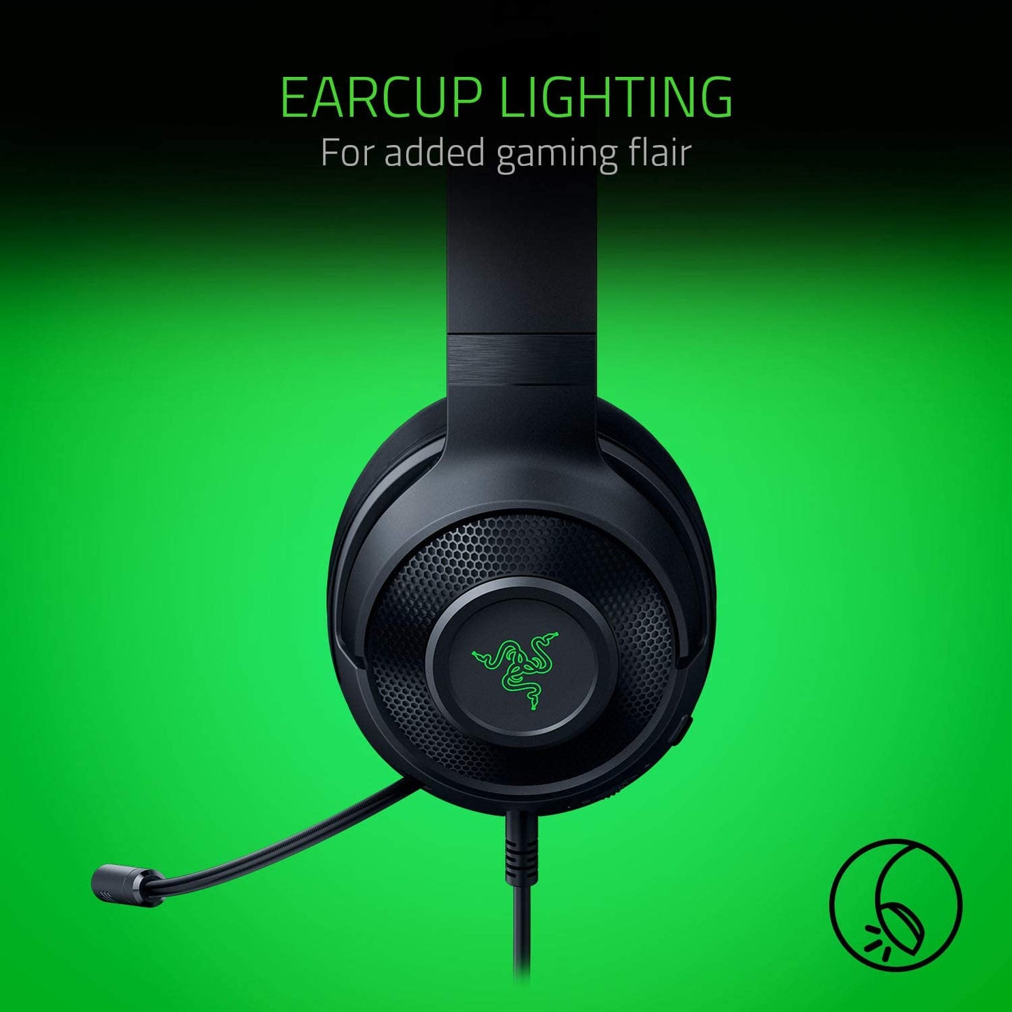 Kraken X Ear Cuddles: The Featherweight Sound Wizards with a Glow-in-the-Dark Logo and a Bendable Chatty Stick for Your Gaming Adventures!