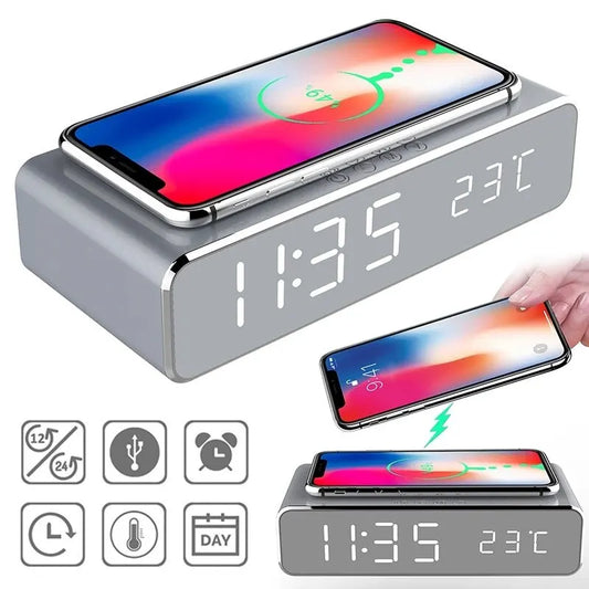 "Wake Up, Charged Up: The Swiss Army Knife of Alarm Clocks that Also Tells You the Weather and Charges Your Gadgets Faster than You Can Hit Snooze!"
