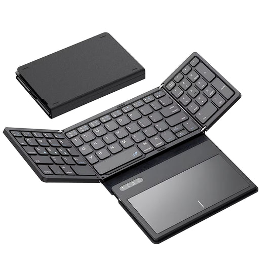 The Transformer of Keyboards: A Foldable Bluetooth Wizard with a Touchpad for All Your Tablet and Phone Shenanigans!