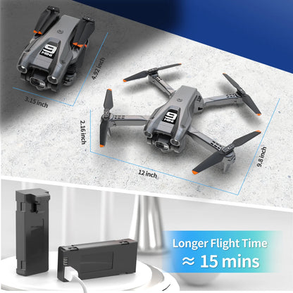 High-Flying Robo-Bird with a Snazzy 4K Eye, Zooming Zippily with Brushless Wings, Hovering Like a Pro, Following Your Every Command, and Bringing Snacks for 30 Minutes - All Packed in a Stylish Black Suitcase!